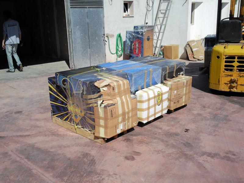 macchinario su pallet